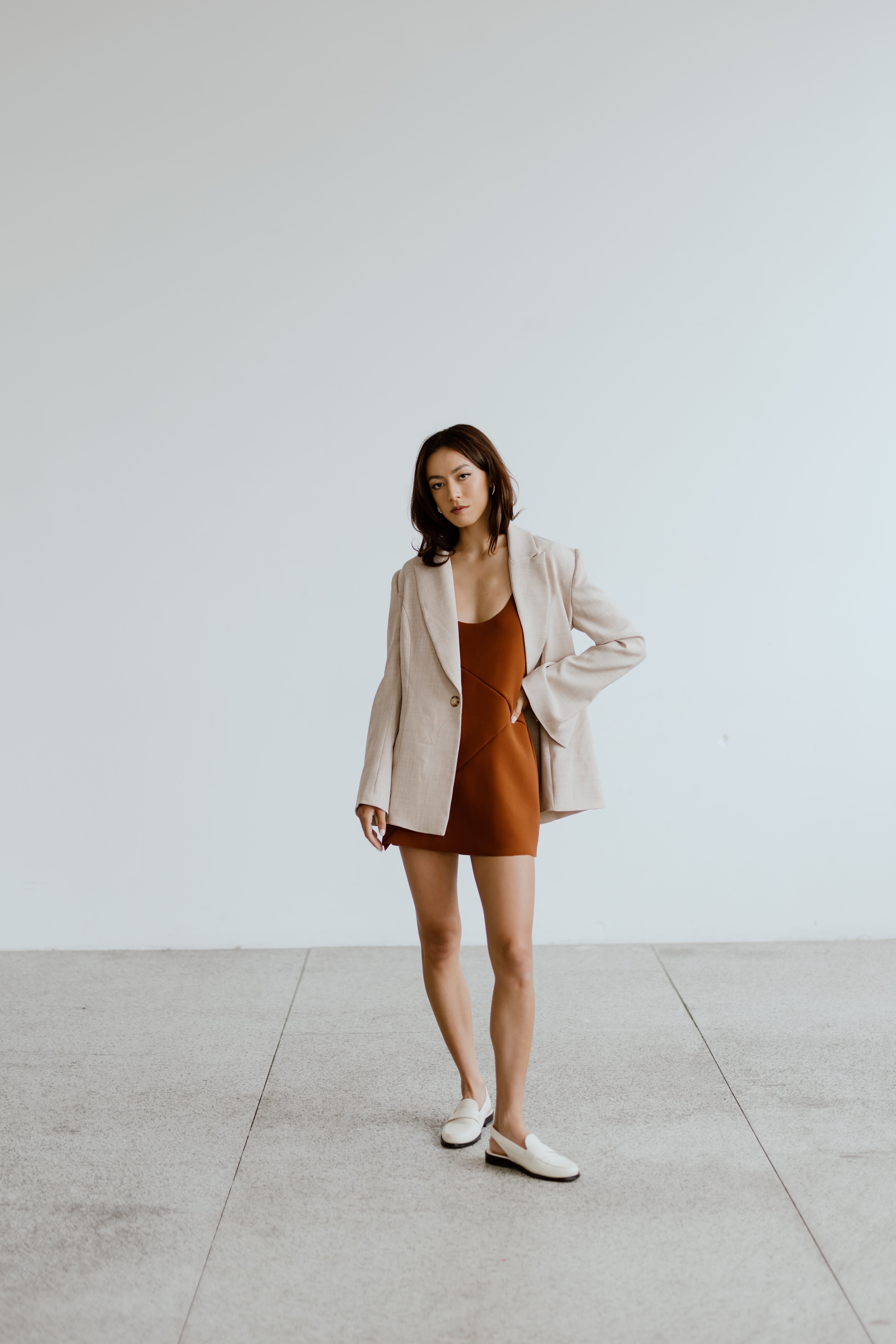Raw Edge Mini Dress