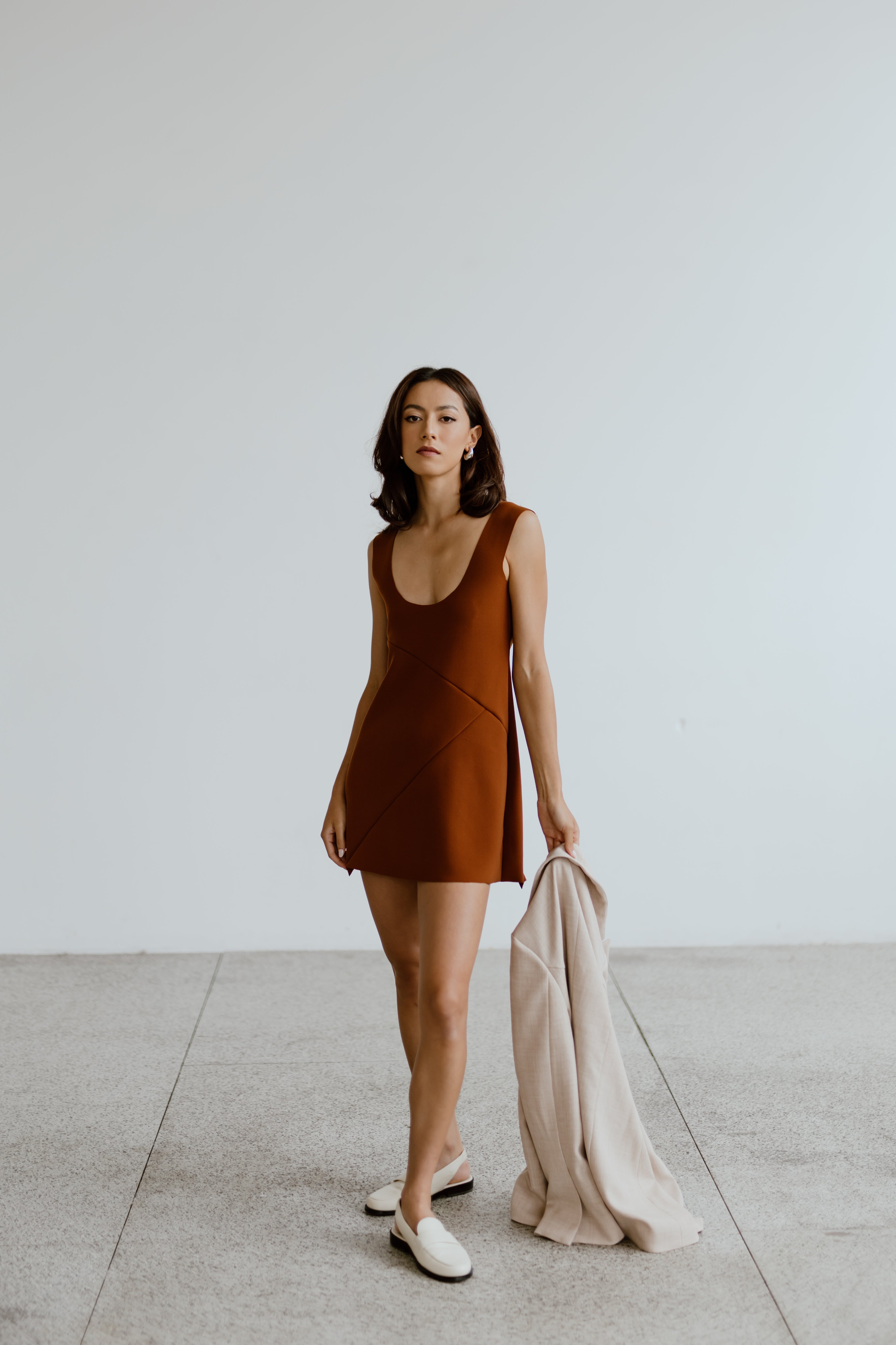 Raw Edge Mini Dress