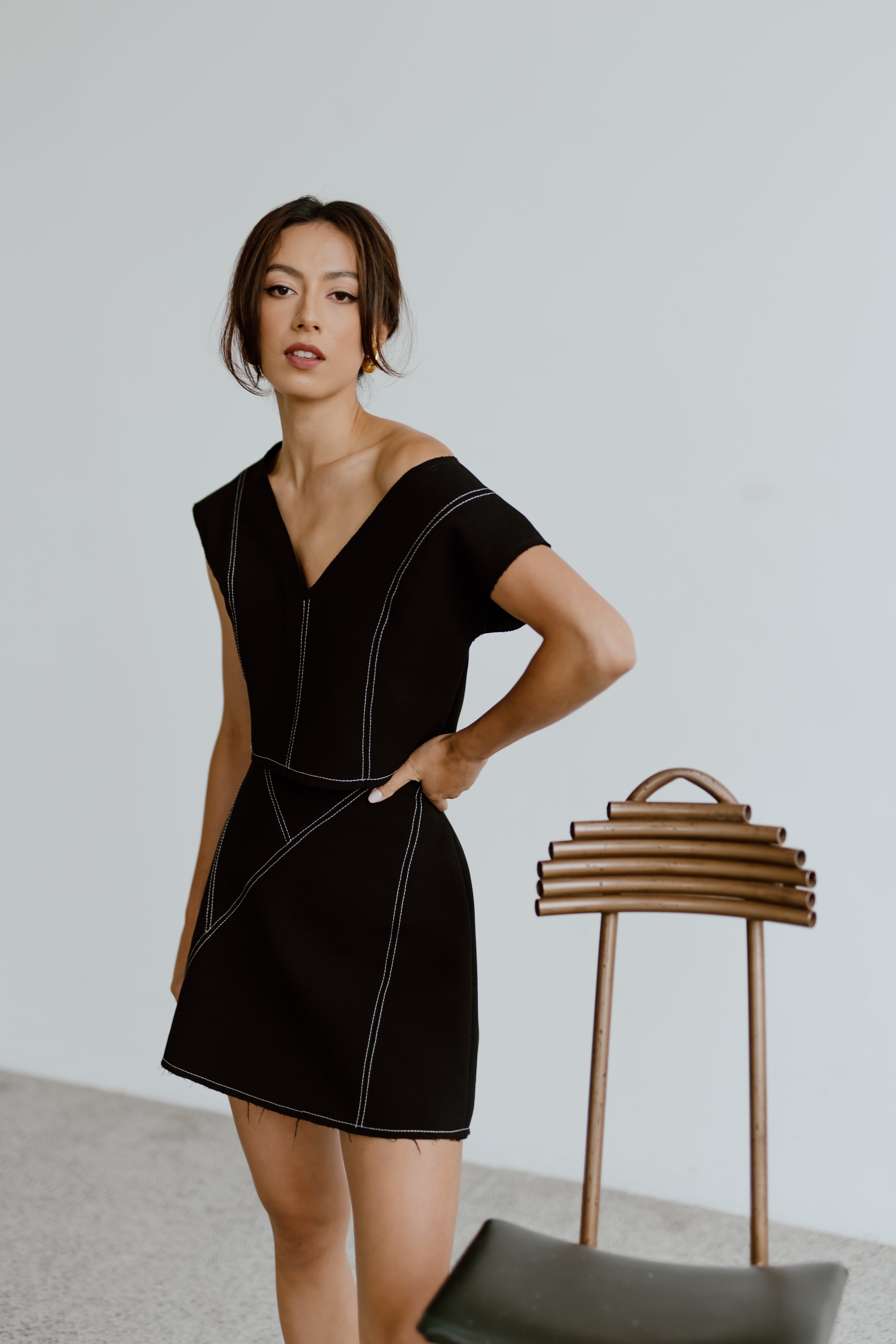 Raw Edge Mini Skirt