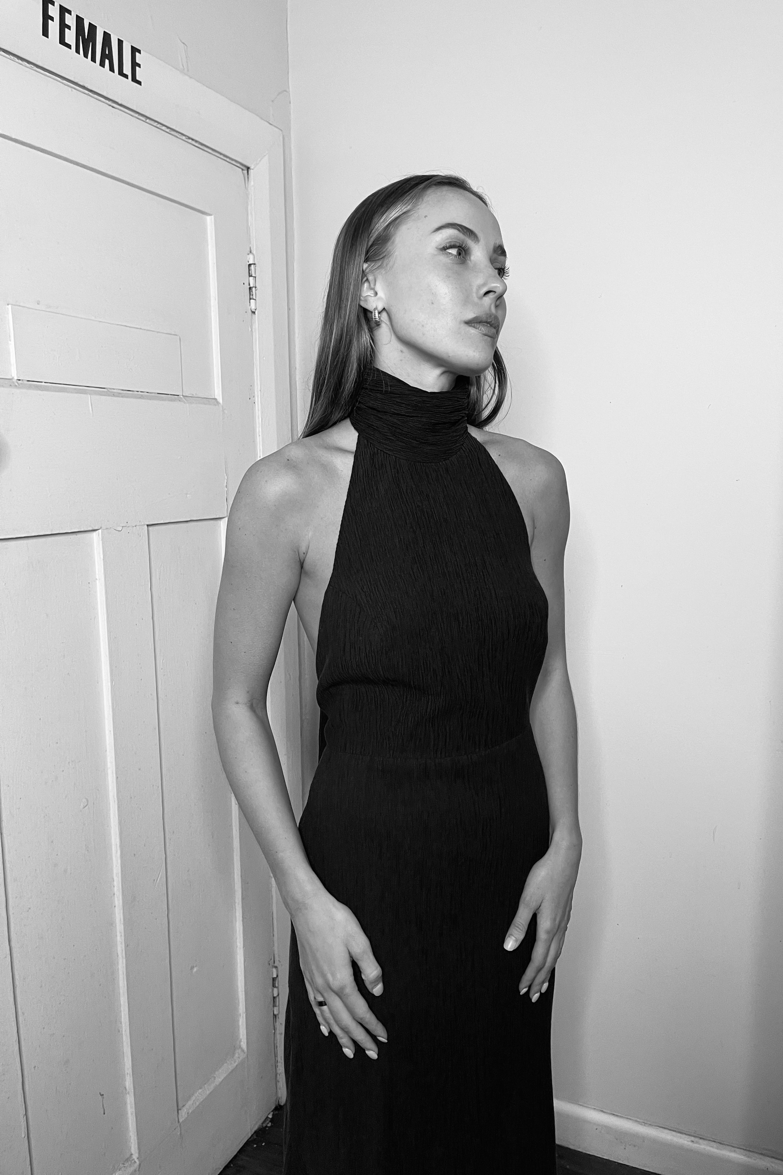 Open-back Textured Gown
