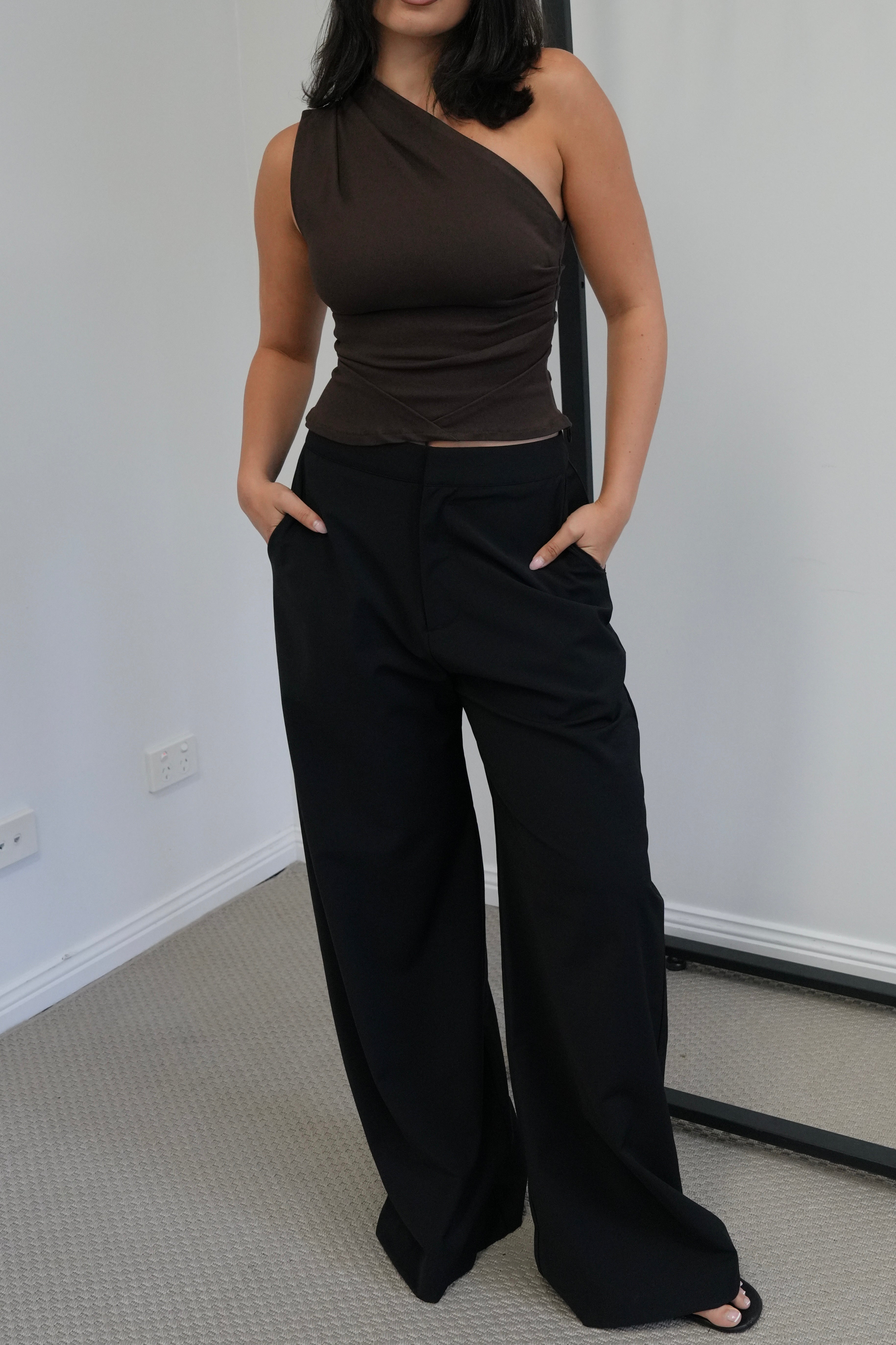 Roe Wool Essential Wide Trouser